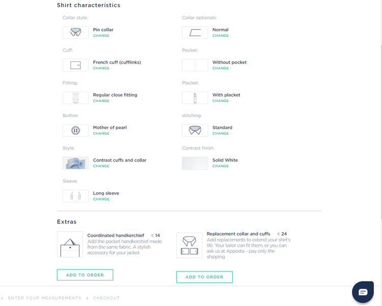 Apposta Shirt Custom Options