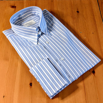 Canclini Girino Dobby Weave Apposta Custom Tab Collar Shirt