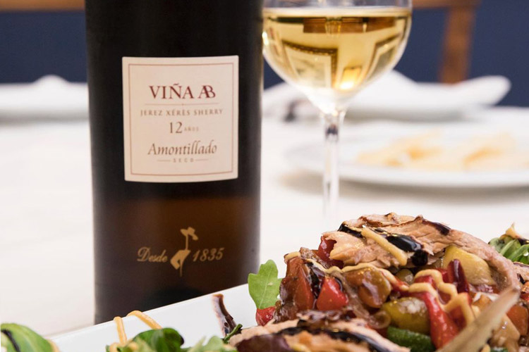 Gonzalez Byass Amontillado Sherry With Grilled Vegetables