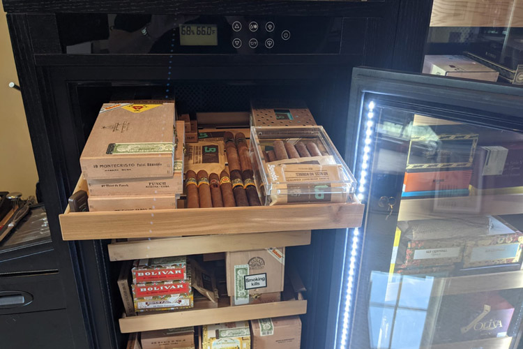 Cuban Cigars In Remington Cigar Cabinet