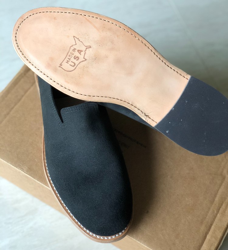 Leather Sole on Mark Albert Loafer Slippers