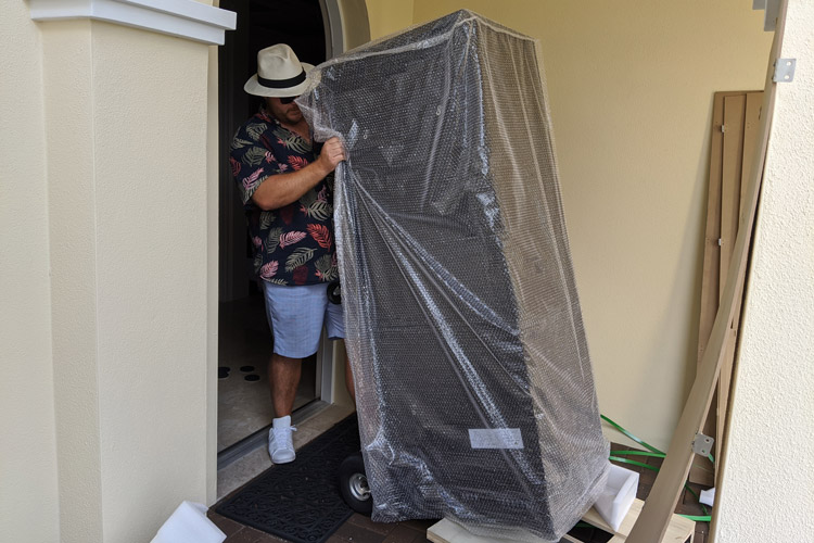 Moving Prestige Imports Remington Cigar Cabinet On Dolly