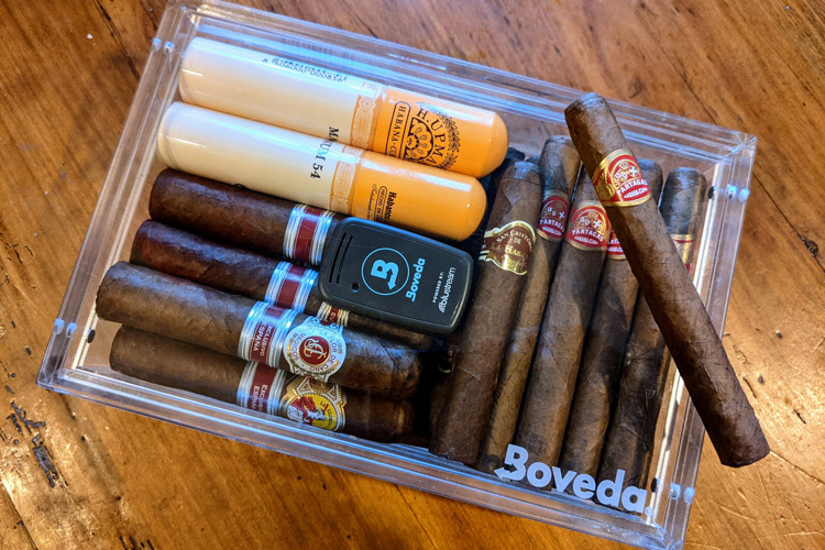 Partagas Mille Fleur Cigar In Boveda Acrylic Humidor