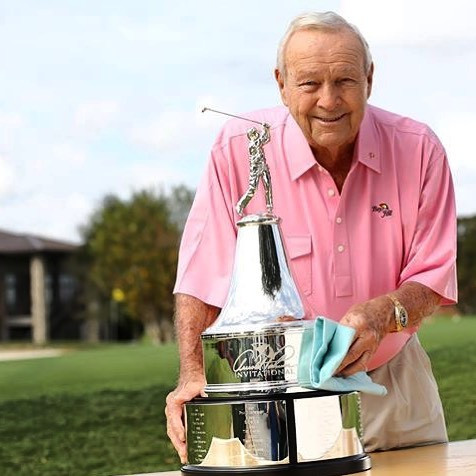 Arnold Palmer wearing yellow gold Rolex