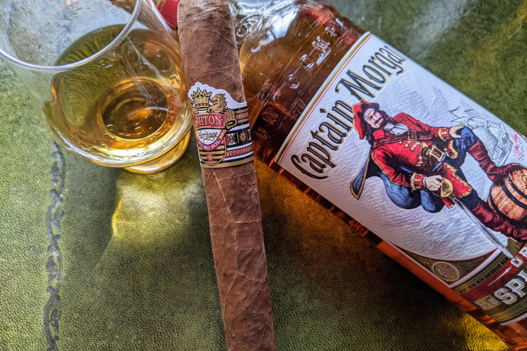 Captain Morgan Spiced Gold Rum & Ashton Cigar