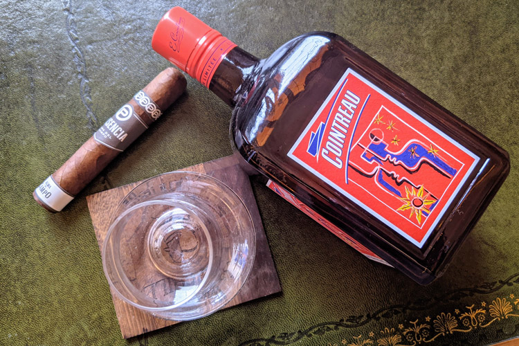 Cointreau Triple Sec Bottle & Cigar