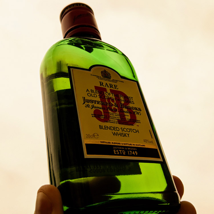 J&B Blended Scotch Whisky Sky Background