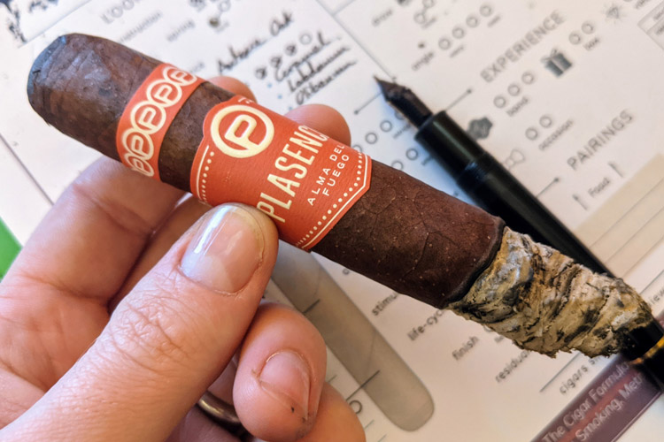 Plasencia Alma del Fuego Cigar Second third