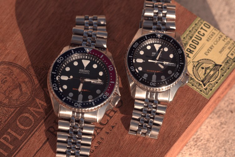 Seiko SKX009K2 & SKX013K2 42.5mm and 37mm on Jubilee