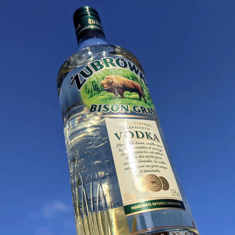 Żubrówka Bison Grass Vodka Sky Background