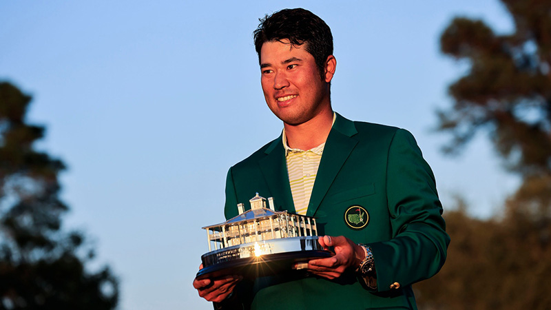 Hideki Matsuyama Masters Win 2021 wearing a Rolex Submariner Watch