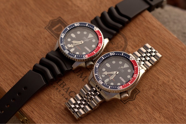 SKX009J and SKX009K On Steel Jubilee and Rubber