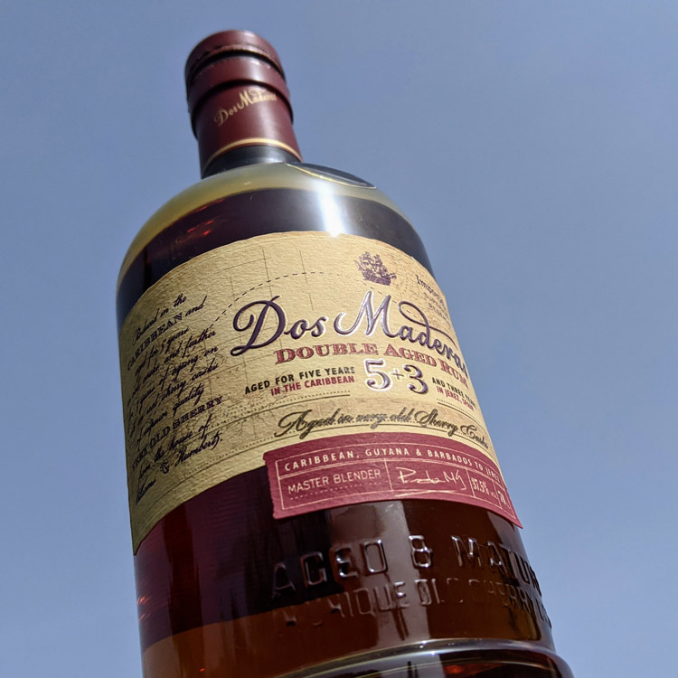 Dos Maderas Double Aged Rum Sky Background