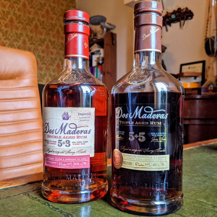 Dos Maderas Double & Triple Aged Rum Bottles