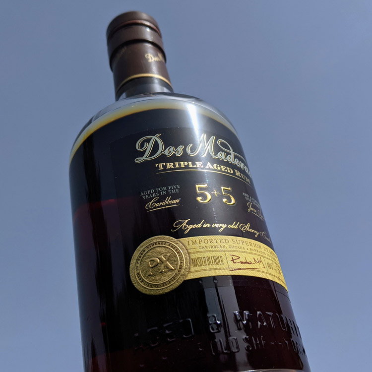 Dos Maderas Triple Aged Rum Sky Background