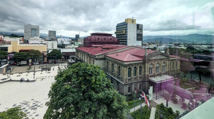 Costa Rica National Theatre & Plaza de la Cultura from the Gran Hotel Costa Rica top floor