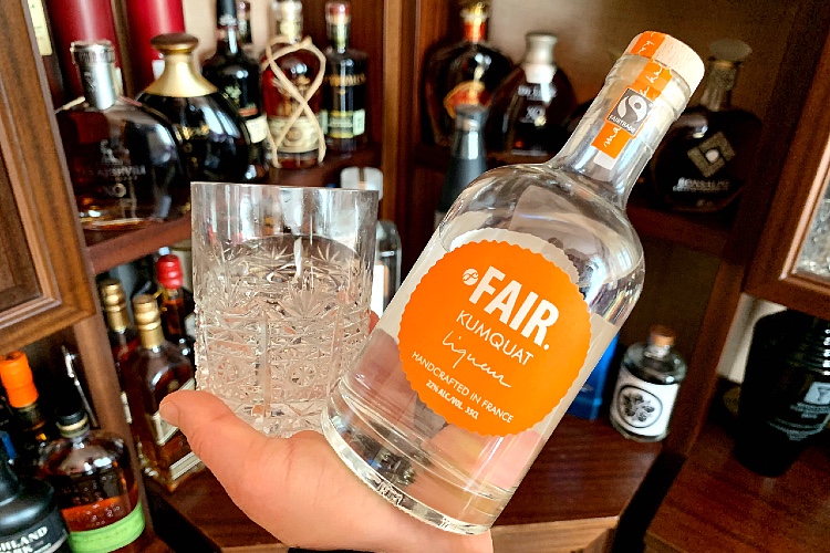 Fair-Kumquat-Liqueur-Review-Label-Glass-bottle
