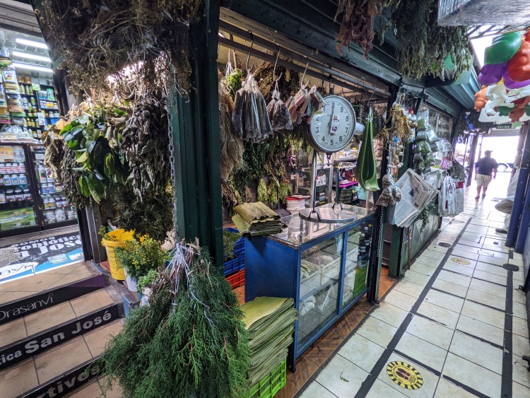 Herb and spice market stall San Jose