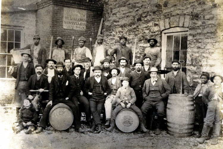 Bourbon Whiskey History - Old Distillery Staff