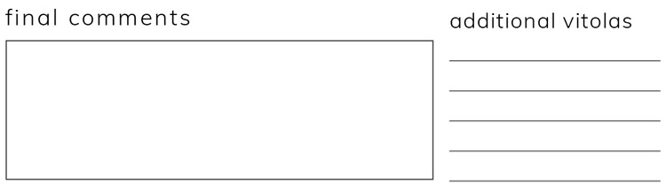 Bespoke Unit Cigar Formula Final Comments Section