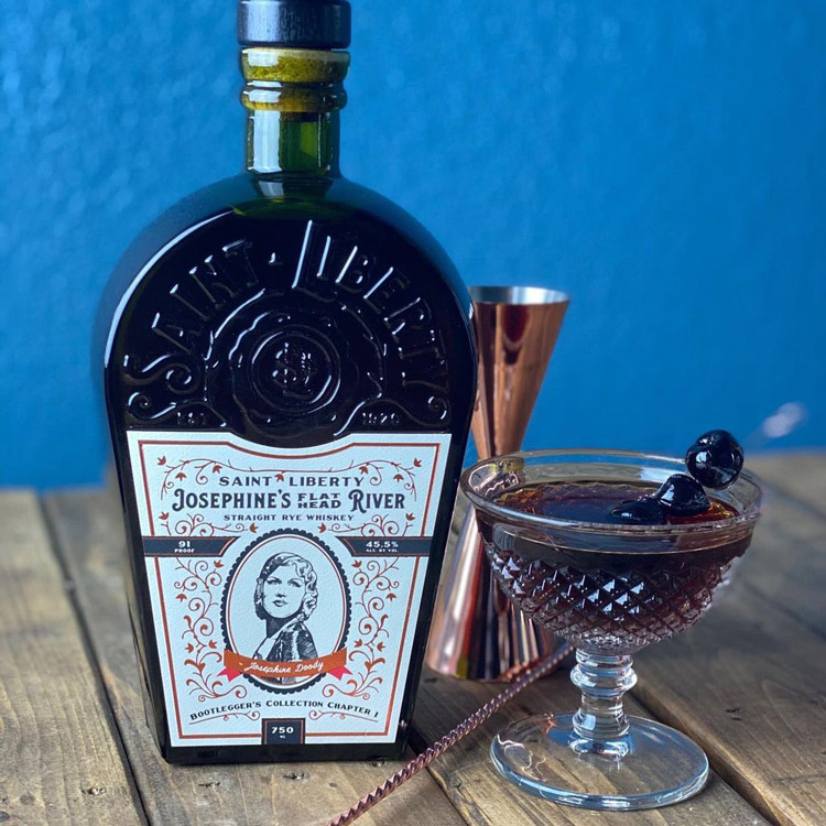 Saint Liberty Josephine's Flat Head River Rye Whiskey & Cocktail