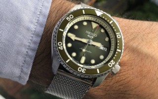 Seiko 5 Sports SRPD75 Green Bezel & Dial Watch