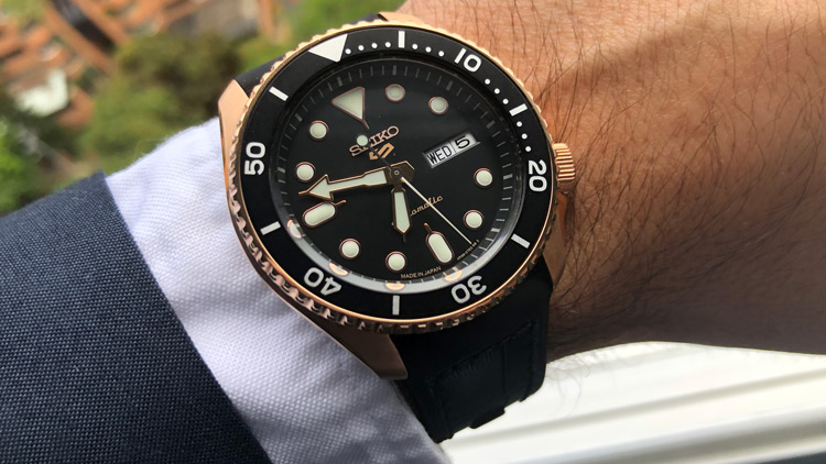 Seiko-SRPD76-Rose-Gold-On-Wrist