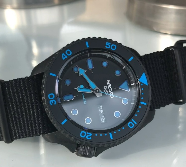 Seiko SRPD81 Black Street Watch NATO Strap