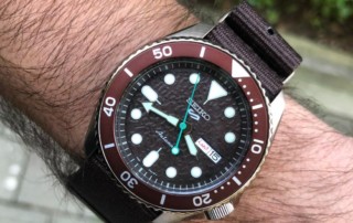 Seiko SRPD85 Sense Collection Brown Watch On NATO