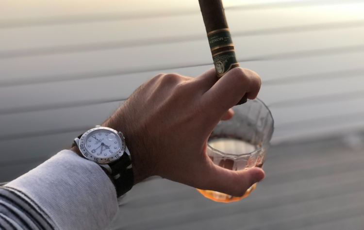 Rolex Explorer II Polar 16570 With Diplomatico Rum & Cigar