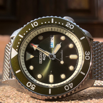 Seiko-5-Sports-Green-Dial-And-Bezel-Watch