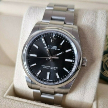 Rolex Oyster Perpetual 34mm 124200 Watch Black Dial