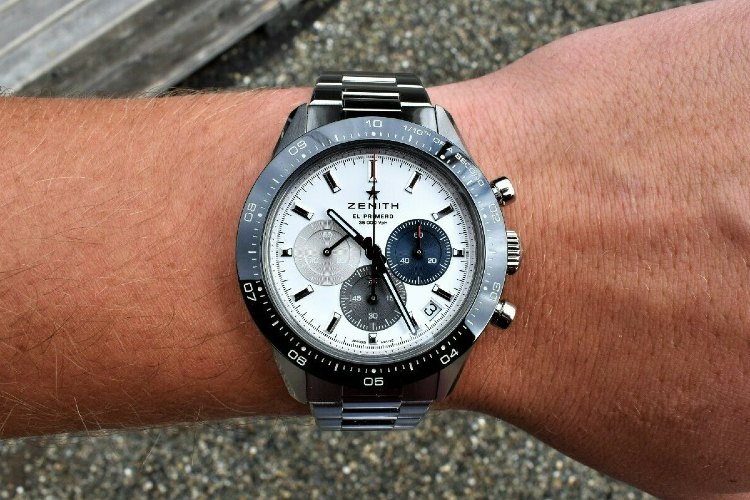 Zenith Chronomaster Sport Chronograph 03.3100.3600 White Dial On Wrist