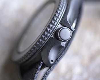 42.5mm Black Coating Case Closeup SBSA025