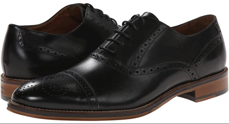 Johnston & Murphy Black Conard Dress Casual Cap Toe Oxford