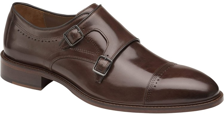 Johnston & Murphy Sayer Cap Toe Double Monk Comfortable Dress Shoe