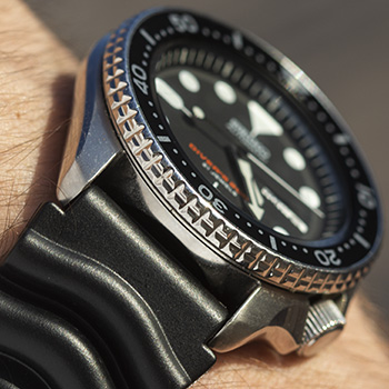 SKX007 Japan Diver's Bezel Texture Steel