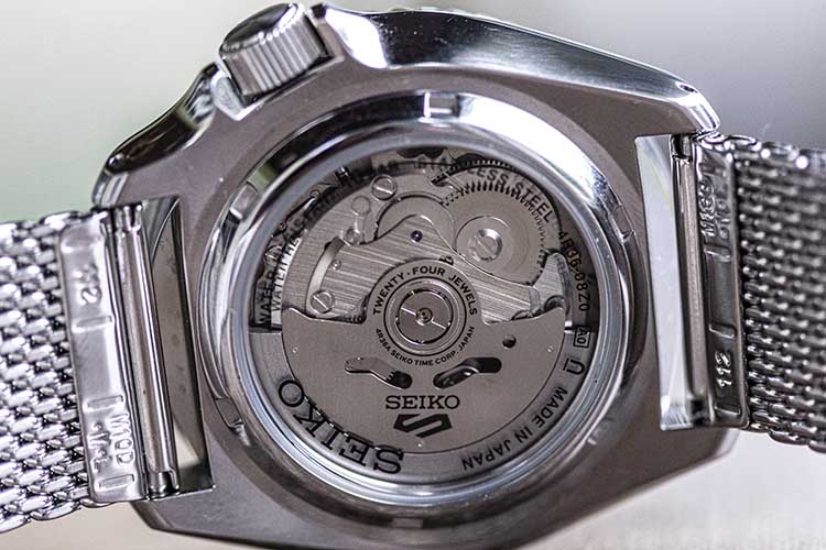 SRPE77 4R36 Made In Japan Movement Through Caseback