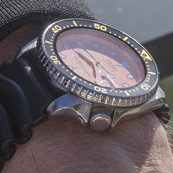 Seiko 42mm SKX Orange Dial Stainless Steel Case