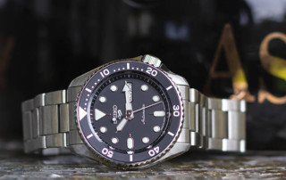 Seiko 5 Sports SBSA005 SRPD55 Black Dial Steel Dive Watch