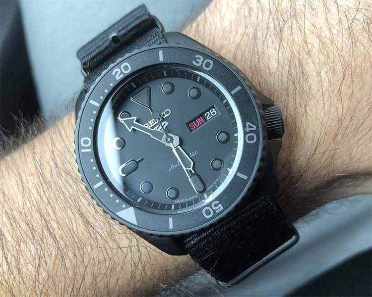 Seiko 5 Sports SBSA025 Blackout Dive Watch