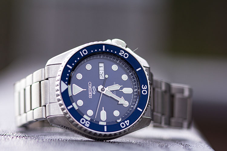Seiko 5 Sports SRPD51 Blue Dial Dive Watch Steel Case