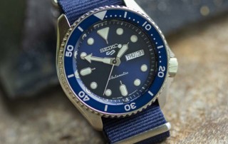 Seiko 5 Sports SRPD87 Blue Dial On NATO Strap