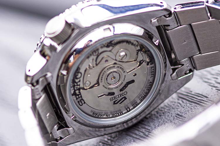 Seiko SBSA003 Pepsi 4R36 Selfwinding Movement Seen Through Caseback