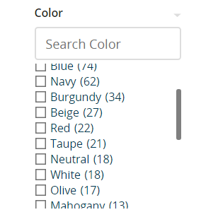 Zappos Color Fitlers For Casual Formal Shoes