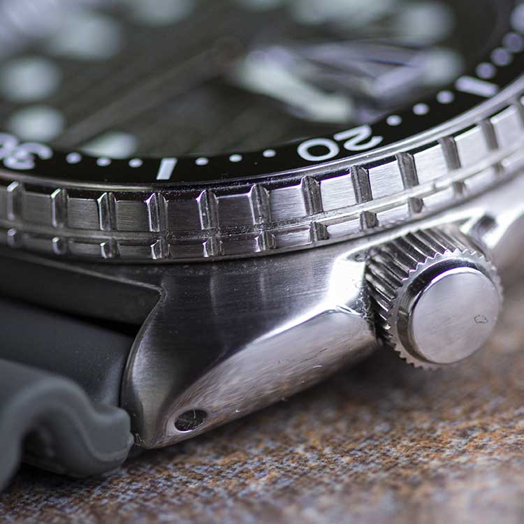 Brushed Steel Case And Ceramic Bezel Seiko King Turtle Grenade