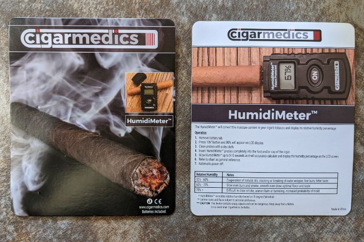 CM HumidiMeter Package Instruction & Relative Humidity Ranges