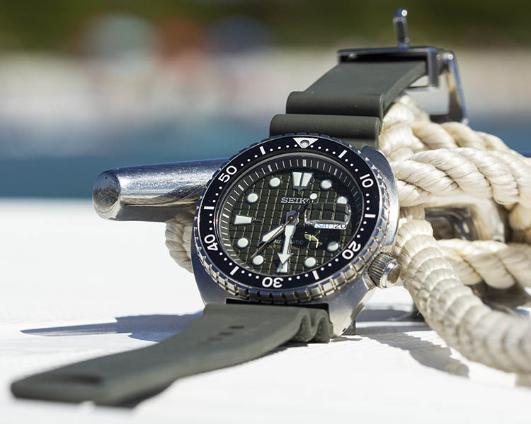 Green Seiko King Turtle SRPE05 Grenade Dive Watch Cover