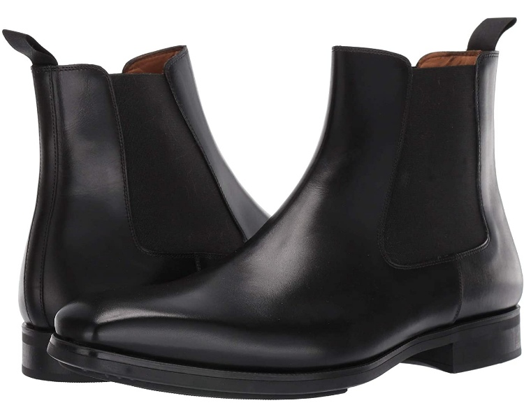 Magnanni Riley Chelsea Boots In Black Calfskin