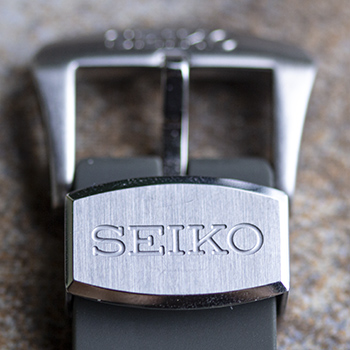 Seiko King Turtle Green Silicone Strap Steel Buckle & Keeper